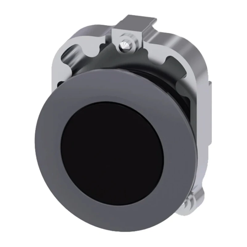 Siemens SIRIUS ACT 3SU10 Series Black Metal Momentary Push Button Head, 30 mm Cutout, IP69K, IP67, IP66 3SU1060-0JB10-0AA0