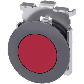 Siemens SIRIUS ACT 3SU10 Series Red Momentary Push Button Head, 30 mm Cutout, IP66 IP67 IP69K 3SU1060-0JB20-0AA0