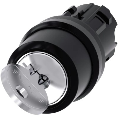 Siemens SIRIUS ACT 3SU1000-4BC01-0AA0 2-position Momentary Key Switch Head, 22 mm Cutout, IP20