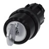 Siemens SIRIUS ACT 3SU10 3-position Key Switch Head, Latching, 22 mm Cutout 3SU1000-4BL11-0AA0