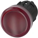 Siemens Red Pilot Light Head 22mm Cutout Diameter Panel Mount IP66/IP67/IP69K SIRIUS ACT 3SU1001-6AA20-0AA0