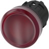 Siemens Red Pilot Light Head 22mm Cutout Diameter Panel Mount IP66/IP67/IP69K SIRIUS ACT 3SU1001-6AA20-0AA0