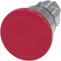 Siemens SIRIUS ACT 3SU10 Series Red Latching Push Button Head, 22 mm Cutout Diameter, Metal, IP69K, IP67 3SU1050-1BA20-0AA0