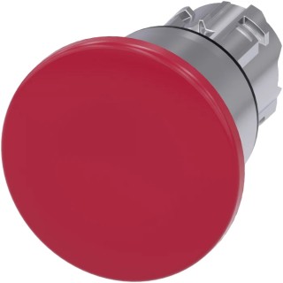 Siemens SIRIUS ACT 3SU10 Series Red Latching Push Button Head, 22 mm Cutout Diameter, Metal, IP69K, IP67 3SU1050-1BA20-0AA0