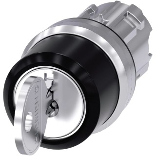 Siemens SIRIUS ACT 3SU10 3-position Key Switch Head, Latching, 22 mm Cutout 3SU1050-4BL11-0AA0