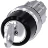 Siemens SIRIUS ACT 3SU10 3-position Key Switch Head, Latching, 22 mm Cutout 3SU1050-4BL11-0AA0