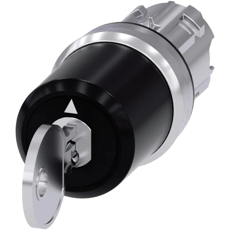 Siemens SIRIUS ACT 3SU10 3-position Key Switch Head, Latching Operation, 22 mm Cutout 3SU1050-5BL11-0AA0
