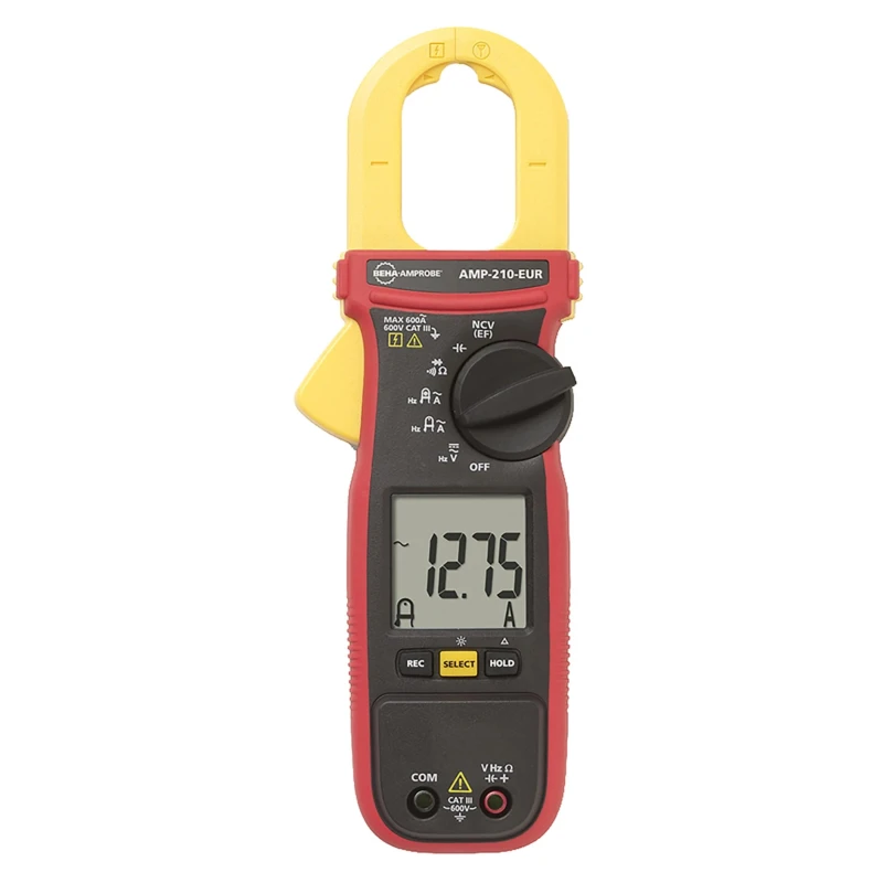 Beha-Amprobe Clamp Meter with Non-Contact Voltage Detector 600 V AC/DC, 600 A Current Measurement AMP-210-EUR