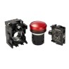 Siemens Panel Mount Red LED Pilot Light 3SU1102-6AA20-1AA0, 22 mm Cutout, 24 V AC/DC, IP67 IP69K IP66, Round