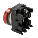 Siemens Panel Mount Red LED Pilot Light 3SU1102-6AA20-1AA0, 22 mm Cutout, 24 V AC/DC, IP67 IP69K IP66, Round