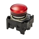 Siemens Panel Mount Red LED Pilot Light 3SU1102-6AA20-1AA0, 22 mm Cutout, 24 V AC/DC, IP67 IP69K IP66, Round