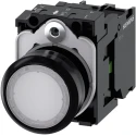 Siemens SIRIUS ACT 3SU11 Series Illuminated Push Button Complete Unit Panel Mount 22mm Cutout White SPST 3SU1102-0AB60-1BA0