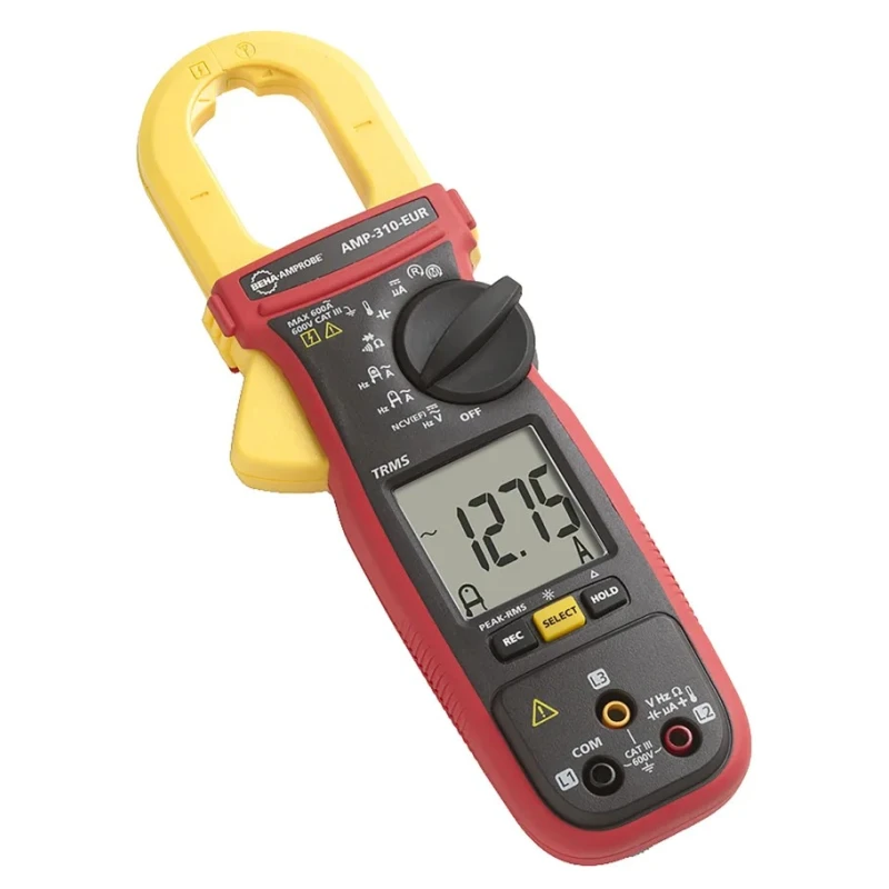 Beha-Amprobe HVAC Clamp Meter with True RMS 600 A AC 600 V DC 600 V AC CAT III Non-Contact Voltage Detector AMP-310-EUR