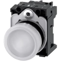 Siemens Panel Mount White LED Pilot Light, SIRIUS ACT 3SU11 Series, 22 mm Cutout, 230V AC, IP20, Round 3SU1156-6AA60-1AA0