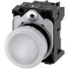 Siemens Panel Mount White LED Pilot Light, SIRIUS ACT 3SU11 Series, 22 mm Cutout, 230V AC, IP20, Round 3SU1156-6AA60-1AA0