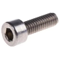 RS PRO Plain Stainless Steel Hex Socket Cap Screw, Hex Drive, M4 x 12 mm 874-1011
