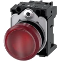 Siemens Panel Mount Red LED Pilot Light 22 mm Cutout 230V AC Metal Body IP20 Round 3SU1156-6AA20-1AA0