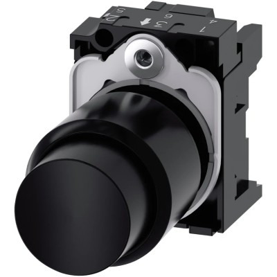 Siemens SIRIUS ACT High-Grade Plastic Black Momentary Push Button Head 22 mm Cutout IP66 IP67 IP69K 3SU1200-0FB10-0AA0
