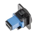 RS PRO Single Mode Simplex Fibre Optic Adapter Plastic Housing Black 874-1257