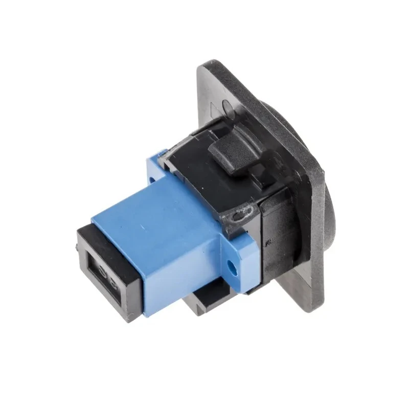 RS PRO Single Mode Simplex Fibre Optic Adapter Plastic Housing Black 874-1257