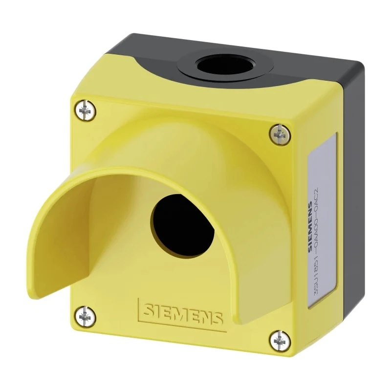 Siemens Yellow Metal SIRIUS ACT Push Button Enclosure 1 Hole 22 mm Diameter 3SU1851-0AA00-0AC2