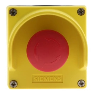 Siemens SIRIUS ACT 3SU18 Series Twist Release Emergency Stop Push Button, Surface Mount, 1 NC Contact 3SU1801-0NA00-2AC2