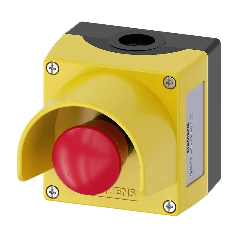 Siemens SIRIUS ACT 3SU18 Series Twist Release Emergency Stop Push Button, Surface Mount, 1 NC Contact 3SU1801-0NA00-2AC2