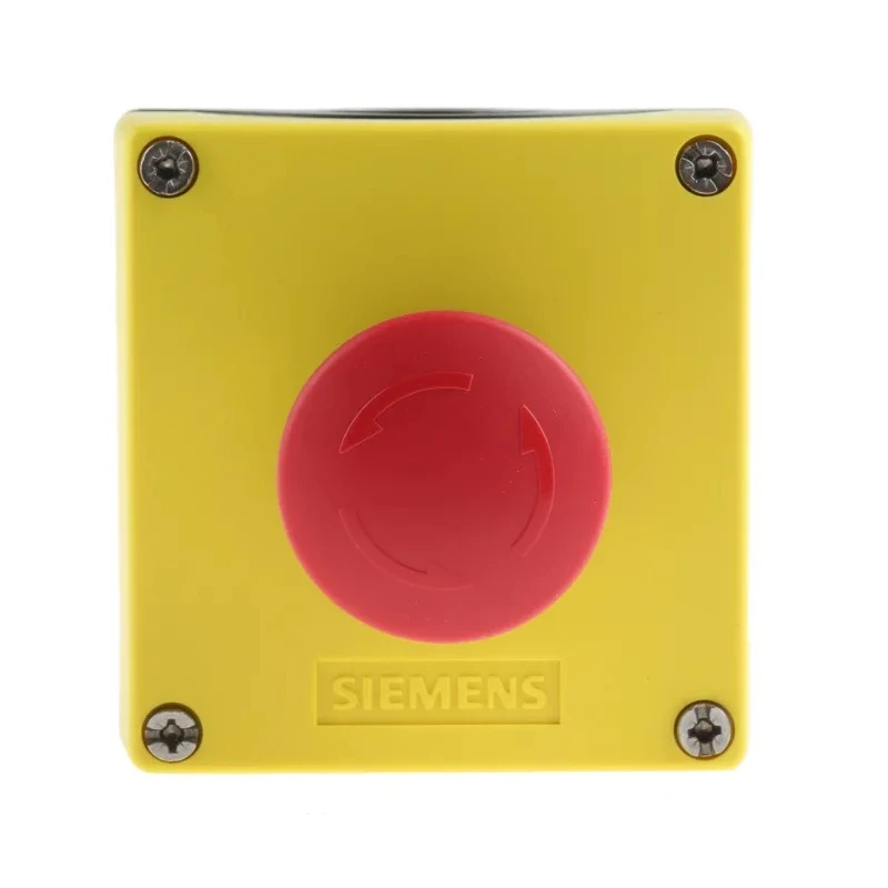 Siemens SIRIUS ACT 3SU18 Series Twist Release Emergency Stop Push Button Surface Mount 22mm Cutout 1 NC 3SU1801-0NA00-2AA2