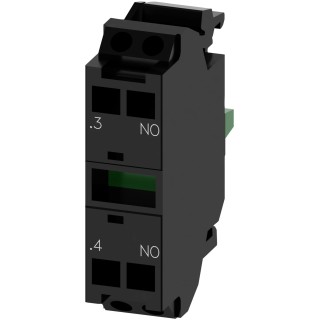 Siemens SIRIUS ACT 3SU14 Series Contact Block 500 V ac, 500 V dc, 10 A Current Rating 3SU1400-1AA10-3BA0