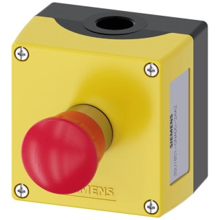 Siemens SIRIUS ACT 3SU18 Series Emergency Stop Push Button Surface Mount 1 NC 500V IP66 IP67 IP69 IP69K 3SU1851-0NA00-2AA2