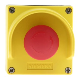Siemens SIRIUS ACT 3SU18 Series Twist Release Emergency Stop Push Button, Surface Mount, 2 NC 3SU1801-0NB00-2AC2