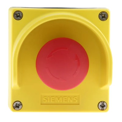 Siemens SIRIUS ACT 3SU18 Series Twist Release Emergency Stop Push Button, Surface Mount, 2 NC 3SU1801-0NB00-2AC2