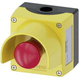 Siemens SIRIUS ACT 3SU18 Series Twist Release Emergency Stop Push Button Surface Mount 22 mm Cutout 1 NC 3SU1851-0NA00-2AC2