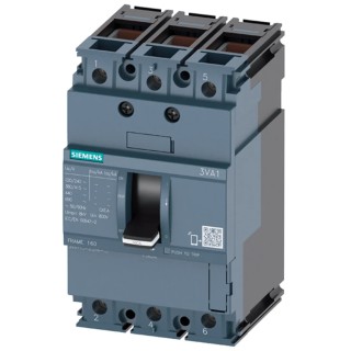 Siemens SENTRON Molded Case Circuit Breaker 3-Pole 250A 36 kA Breaking Capacity Fixed Mount 690V AC 500V 3VA1110-4ED36-0AA0