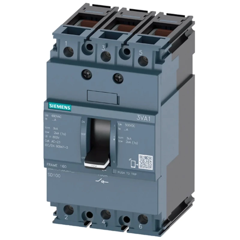 Siemens 3-Pole Surface Isolator Switch IP40, 100A, 68 kW 