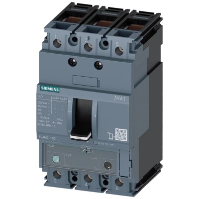 Siemens SENTRON Molded Case Circuit Breaker 3-Pole 100A 36kA Breaking Capacity Fixed 3VA1110-4EF36-0AA0