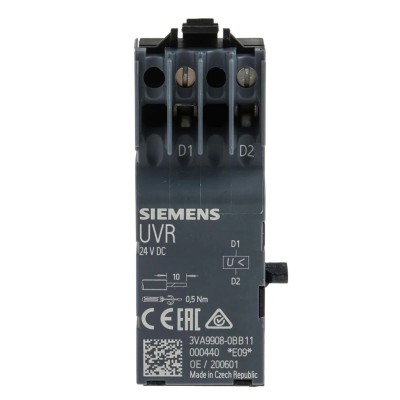 Siemens Undervoltage Release for 3VA1 Series Circuit Breakers 24 V DC 3VA9908-0BB11