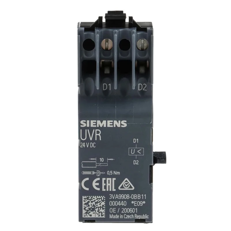 Siemens Undervoltage Release for 3VA1 Series Circuit Breakers 24 V DC 3VA9908-0BB11