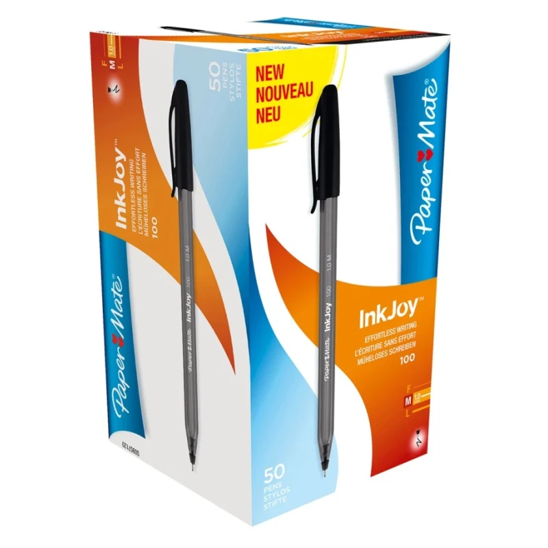 Paper Mate Ink Pen Black Ball Point, 1 mm Tip Size S0957120