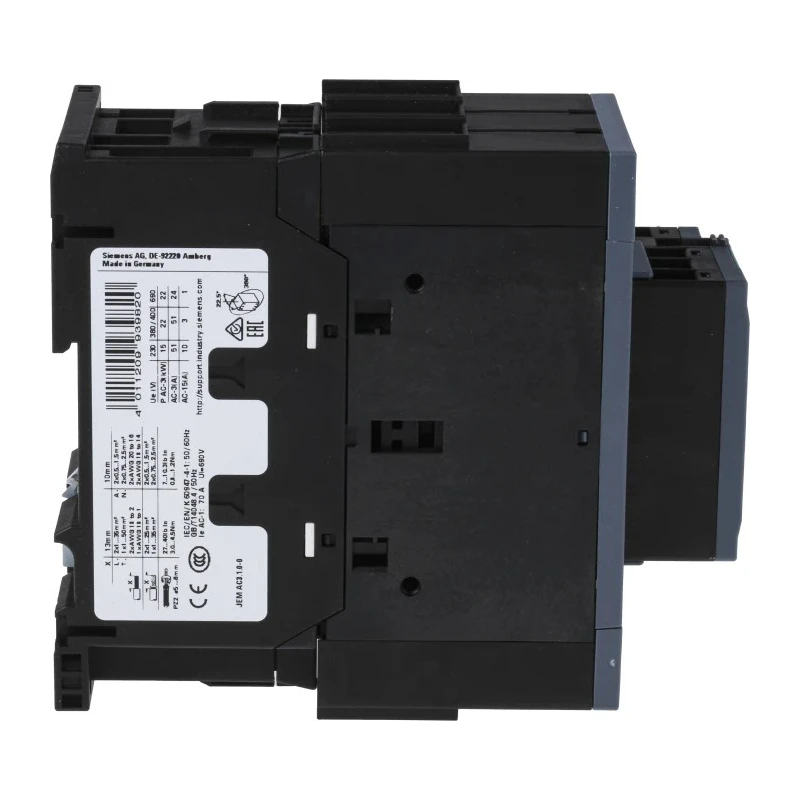 Siemens Size S2, 3RT2 Contactor, 230V AC Coil, 3-Pole, 50A, 22 kW 3RT2036-1AP00