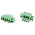 RS PRO Pluggable Terminal Block 4-Contact 3.81 mm Pitch 320 V 14 A Polyamide Housing Male Connector Straight Wire 874-5076