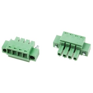 RS PRO Pluggable Terminal Block 4-Contact 3.81 mm Pitch 320 V 14 A Polyamide Housing Male Connector Straight Wire 874-5076