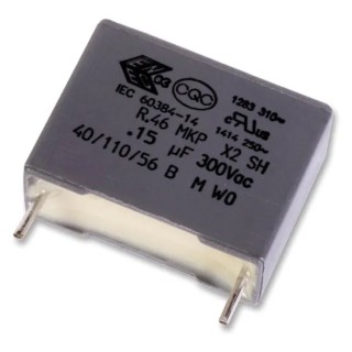 KEMET R46 Metallised Polypropylene Film Capacitor X2, 470nF ±20% 310V DC / 310V AC Radial Through Hole R463I347050N0M