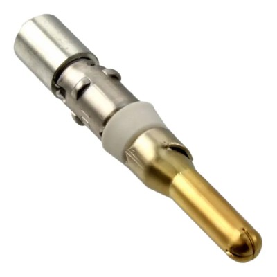 Hirose Male Crimp Circular Connector Contact, Contact Size 5.4 mm, Wire Size 10, 12 AWG, 38A, Gold Plated HR41-PC-111(01)