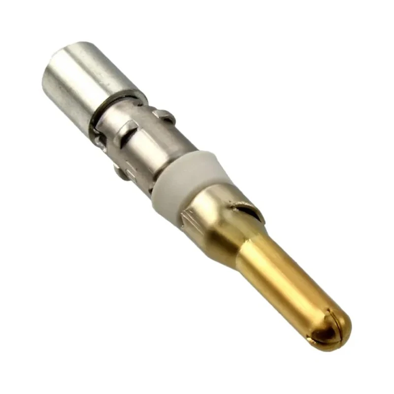 Hirose Male Crimp Circular Connector Contact, Contact Size 5.4 mm, Wire Size 10, 12 AWG, 38A, Gold Plated HR41-PC-111(01)