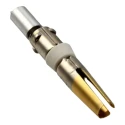 Hirose Female Crimp Circular Connector Contact, Contact Size 5.4 mm, Wire Size 14, 16AWG, 38A, 100V, Gold HR41-SC-121(01)