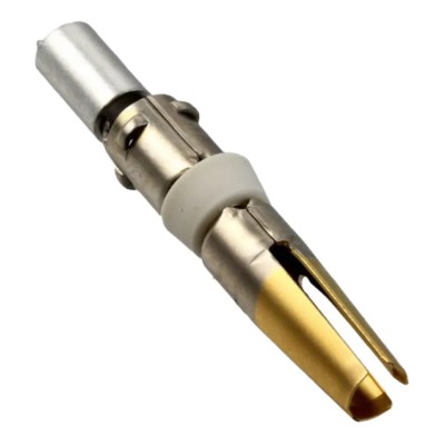 Hirose Female Crimp Circular Connector Contact, Contact Size 5.4 mm, Wire Size 14, 16AWG, 38A, 100V, Gold HR41-SC-121(01)