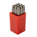 RS PRO 4 mm 9 Piece Engraving Number Punch Set Chrome Vanadium Steel Hardened and Tempered 875-4724