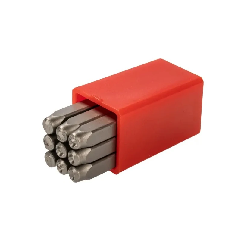RS PRO 4 mm 9 Piece Engraving Number Punch Set Chrome Vanadium Steel Hardened and Tempered 875-4724