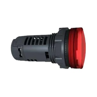 Schneider Electric Panel Mount Red LED Pilot Light Harmony XB5 22 mm Cutout 230-240V AC IP66 Round XB5EVM4